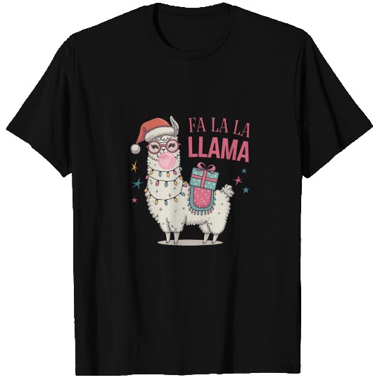 Christmas Llamas, Fa La La Llama T Shirts