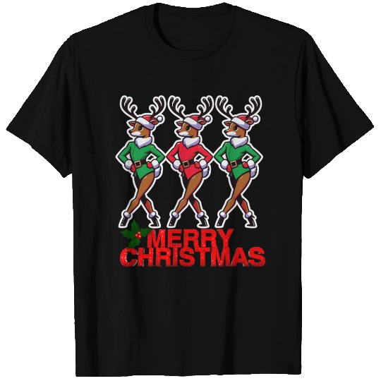 Deer Merry Christmas Lady Animal Lover Family T Shirts