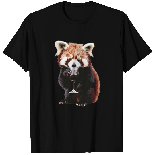 Red Panda Wine T Shirts