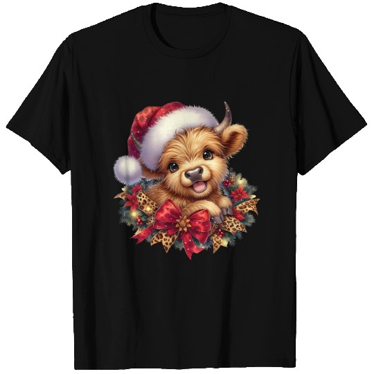 Christmas Merry Christmas For Gift Highland Cow T Shirts