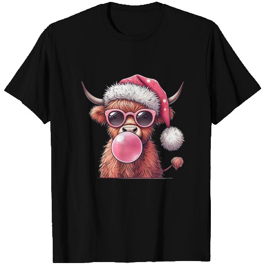 Highland Cow, Merry Christmas T Shirts