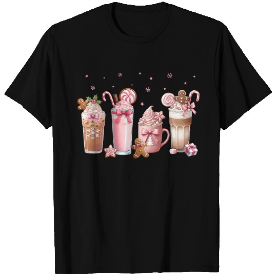 Christmas Pink Coffee, Merry Christmas T Shirts