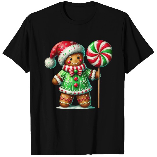 Gingerbread Christmas, Merry Christmas, Candy T Shirts