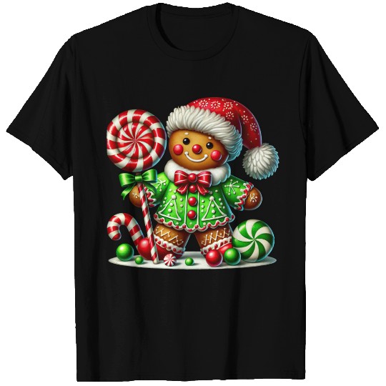 Gingerbread Christmas, Merry Christmas, Candy T Shirts