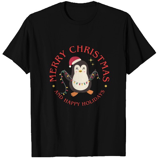 Green Yellow Illustrative Christmas Circle T Shirts