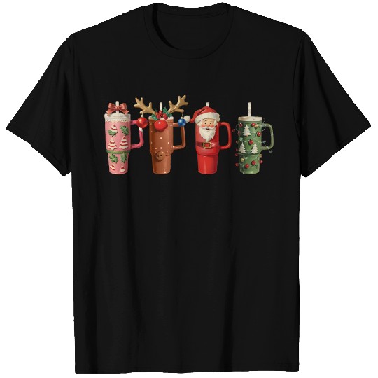 Christmas Coffee Women Snowman Gingerbread Latte T Shirts