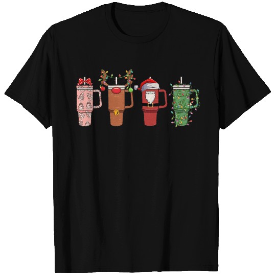 Christmas Coffee Women Snowman Gingerbread Latte T Shirts