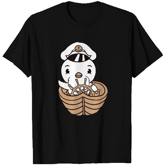 Little Bird Duck Boat Captain Funny Cute Sweet Fun T Shirts