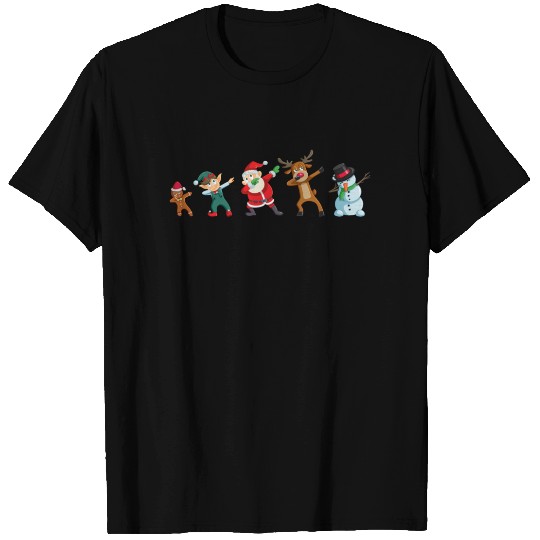 Christmas Dabbing Dab Santa Gingerbread Elf Moose T Shirts