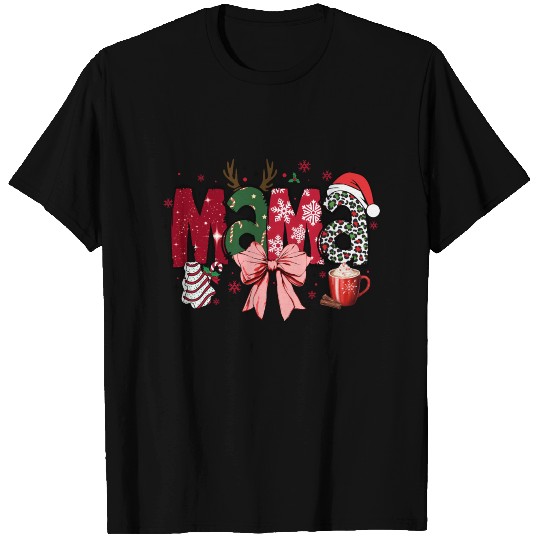 Coquette Pink Bow Mama, Merry Christmas T Shirts