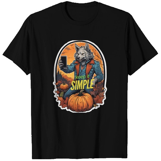Werewolf Selfie: Pumpkin Patch Edition Unique T-Sh T Shirts