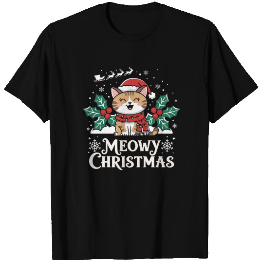 Christmas meow T Shirts
