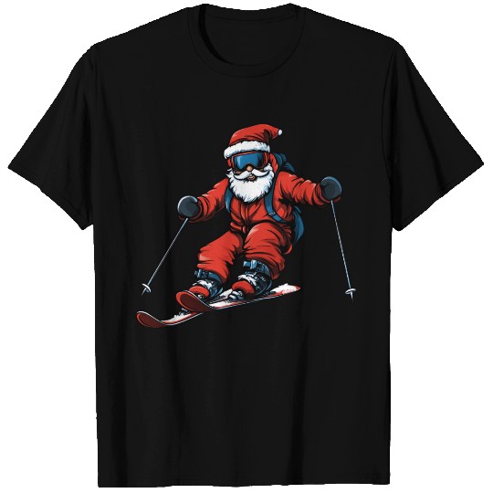 Skier Christmas T Shirts