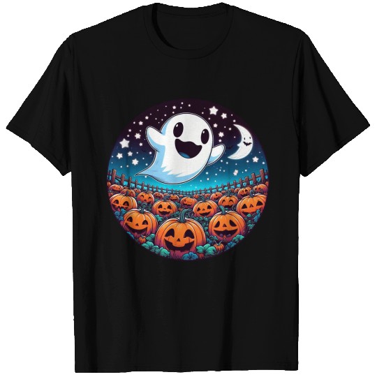 Friendly Ghost in the Pumpkin Patch T Shirts