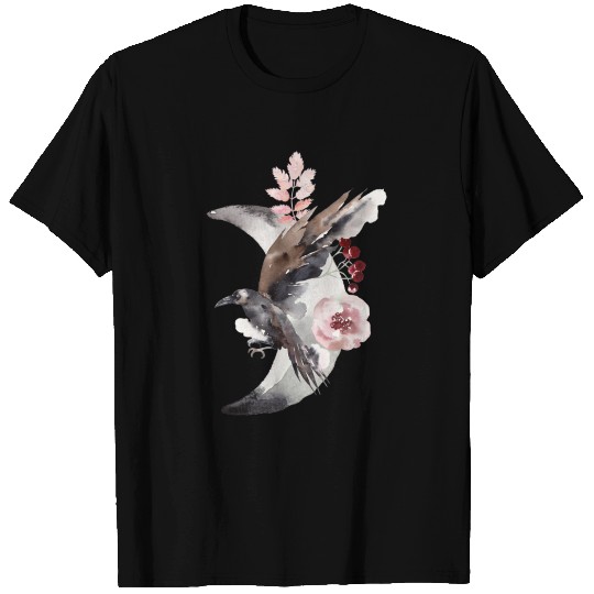 raven saunders T Shirts crow gothic T Shirts black