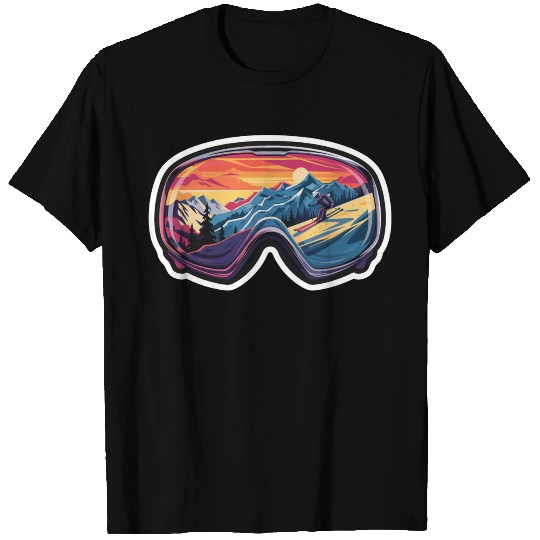 Skiing Winter fun Ski Goggles for a Skiers T Shirts