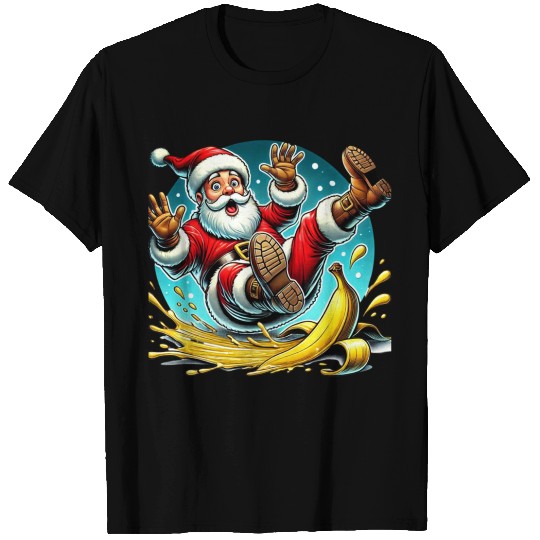 Christmas Chaos: Santa’s Banana Slip T Shirts