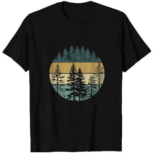 Retro Forest Trees Outdoors Nature T Shirts