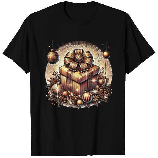 Christmas Gift Box with Sparkling Bow T Shirts