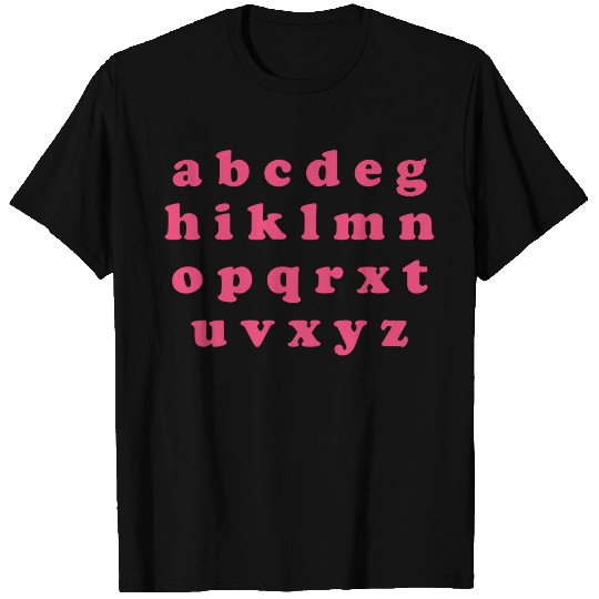 Alphabet Valentine Sublimation T Shirts