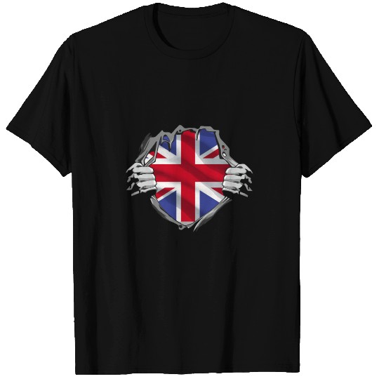Union Jack Ripped Style UK Pride T Shirts