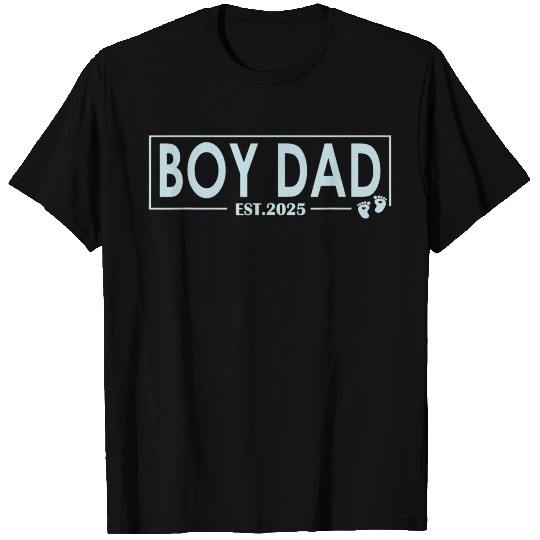 Boy Dad Est 2025 Newborn Daddy Father Boy Son T Shirts