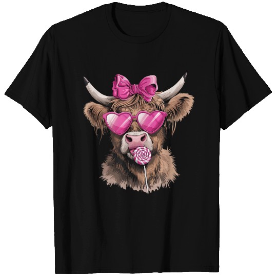 Highland Cow Valentines, Valentines Day, Retro T Shirts
