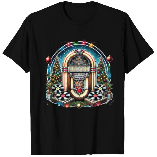 Retro Christmas Jukebox Melody T Shirts