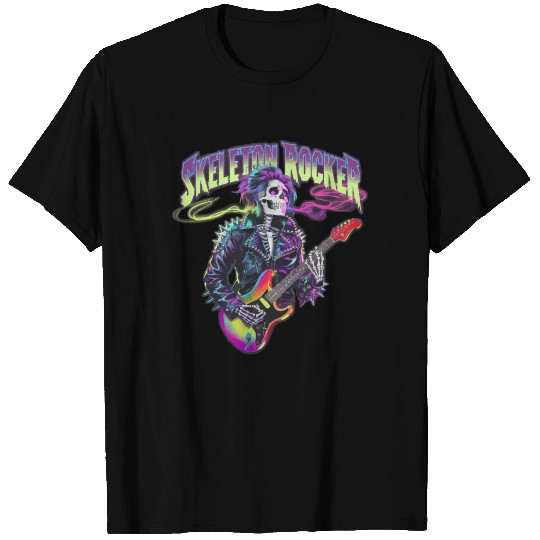 Skeleton Guitar Player Bones Guitarist Musician T Shirts