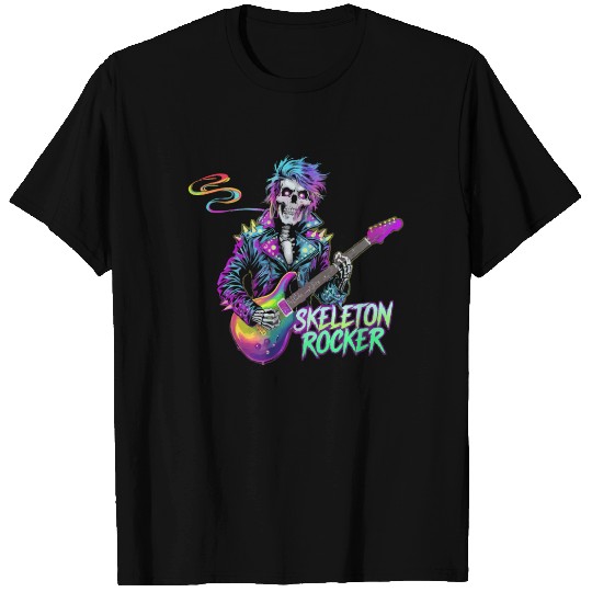 Skeleton Guitar Player Bones Guitarist Musician T Shirts