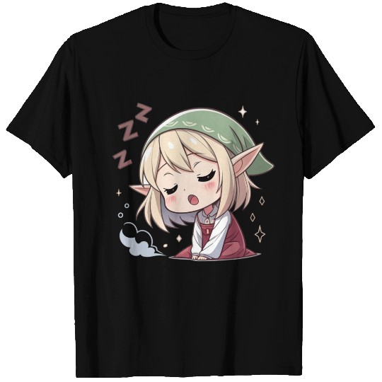 Sleepy Sprite: Cute Elf Napping So Lovingly T Shirts