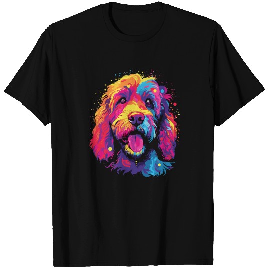 Watercolor Colorful Labradoodle T Shirts