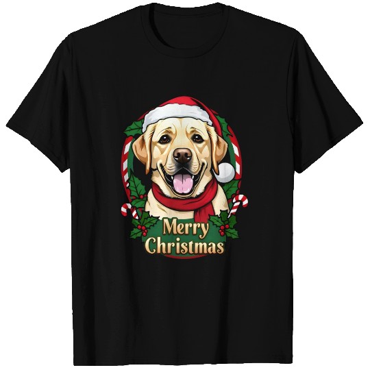 Festive Labrador Christmas Design T Shirts