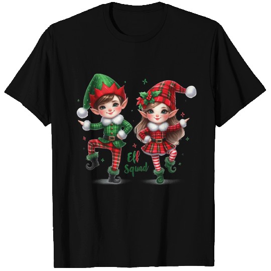 Christmas Plaid ELF Squad T Shirts