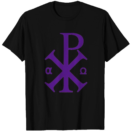Jesus Christ Alpha and Omega XR - Purple T Shirts