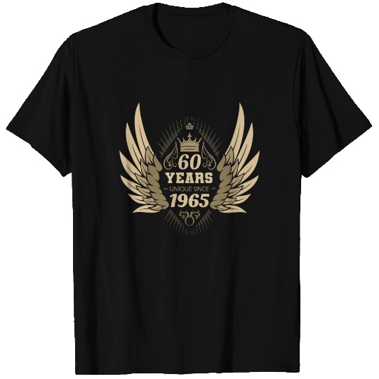 60 Years Unique Angel Wings Crown T Shirts