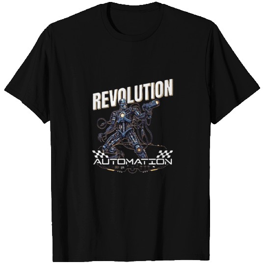 Editable AI Robot Sci fi Cyborg T Shirts