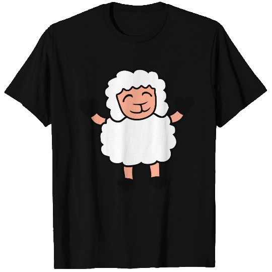 Sheep Baby Standing Cute Cute Lamb Child Happy Fun T Shirts