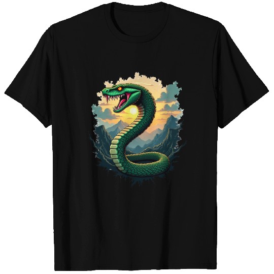 Mythical Snake with Sunset Year of the Snake 2025 T Shirts