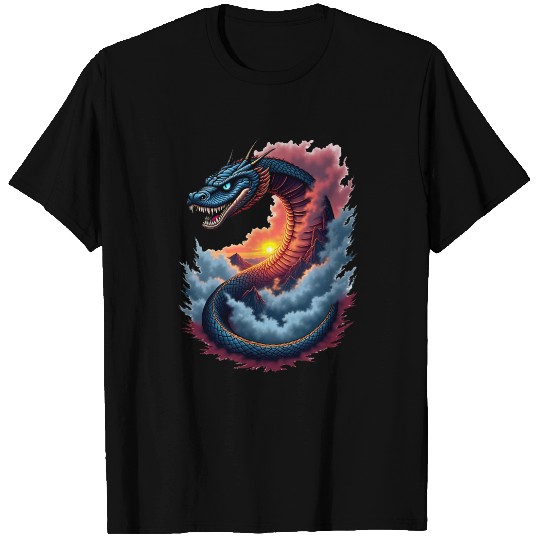 Mythical Snake with Sunset Year of the Snake 2025 T Shirts