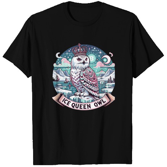 Majestic Snow Owl Icy Owl Queen Winter Fantasy T Shirts
