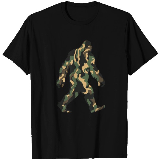 Camouflage Bigfoot - Hidden in Plain Sight T Shirts