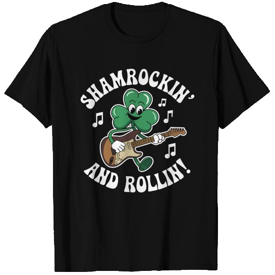 Shamrockin' and Rollin' St. Patrick's Rock & Roll T Shirts