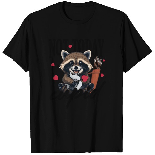 Sorry Cupid I've Been Feral Funny Raccoon Desgin T Shirts