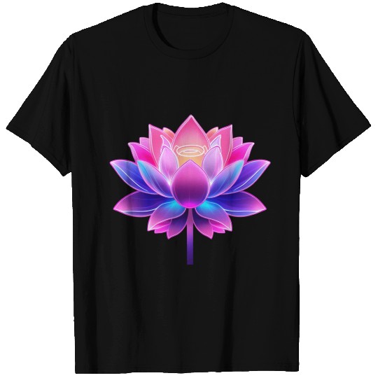 Neon Lotus – Vibrant Glow in Pink T Shirts