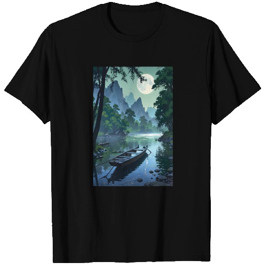 Tranquil River: A Timeless Landscape poster T Shirts
