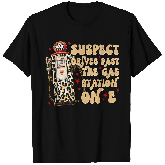 Funny Gas Station Leopard Print Design T Shirts