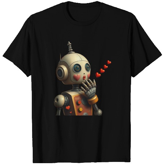 robot blowing kisses T Shirts