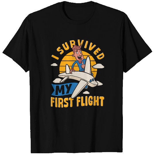 Airplane Plane Ride Takeoff Survived First Flight T Shirts