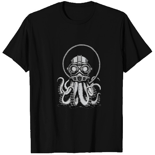 octopus Deep Sea Diver T Shirts
